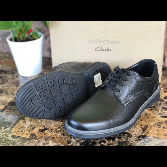 Brand new men Clarks black leather casual oxford - Picture 2 of 14